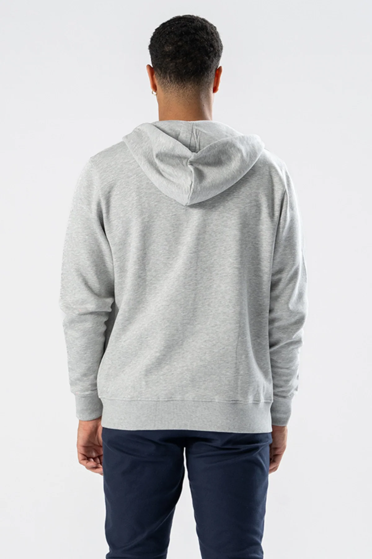 Sweat à capuche zippé - Gris cendré – Image 5