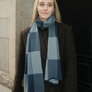 Echarpe - Carreaux Marine