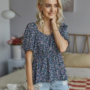 Blouse Tunique Boho Fleurie