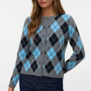 Giorgia O-Leck Cardigan - Melange gris moyen