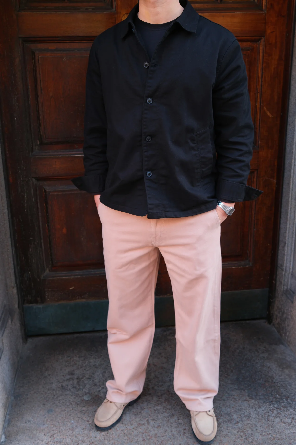 Chino droit en coton - Beige – Image 3