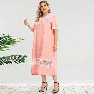 Robe Bohème Grande Taille Petites Dentelles