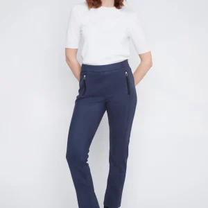 Pantalon Étroit Sans Zip Suède Végan