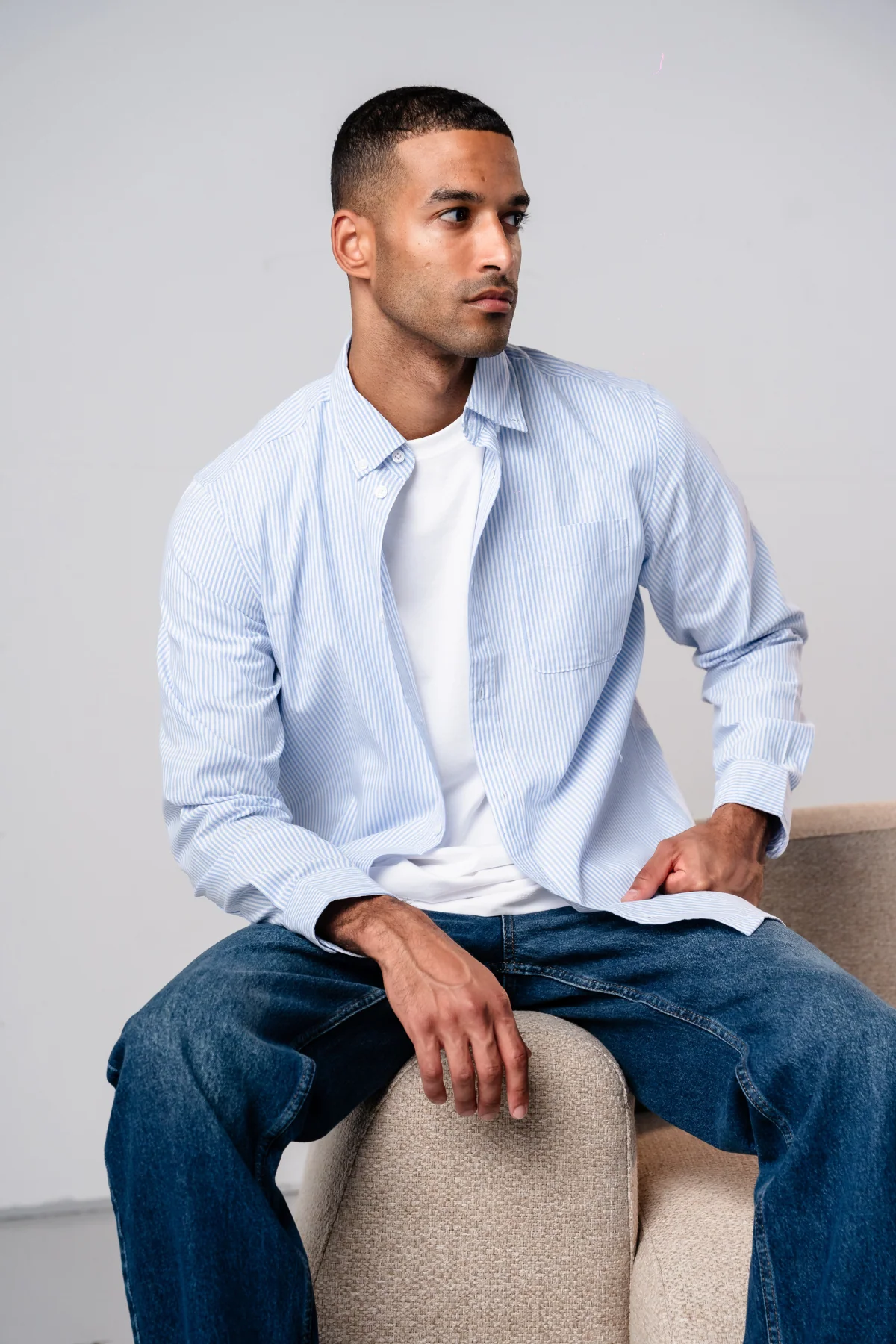 The Original Performance Oxford Shirt - bleu clair / blanc – Image 8