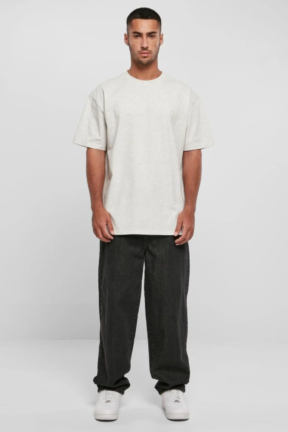 Lourd Oversized T-shirt - gris clair – Image 2