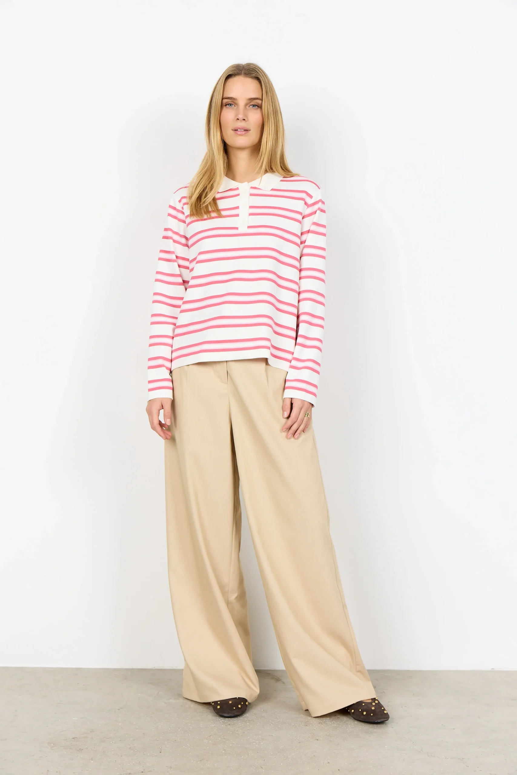 Polo en coton modal à Rayures – Image 3