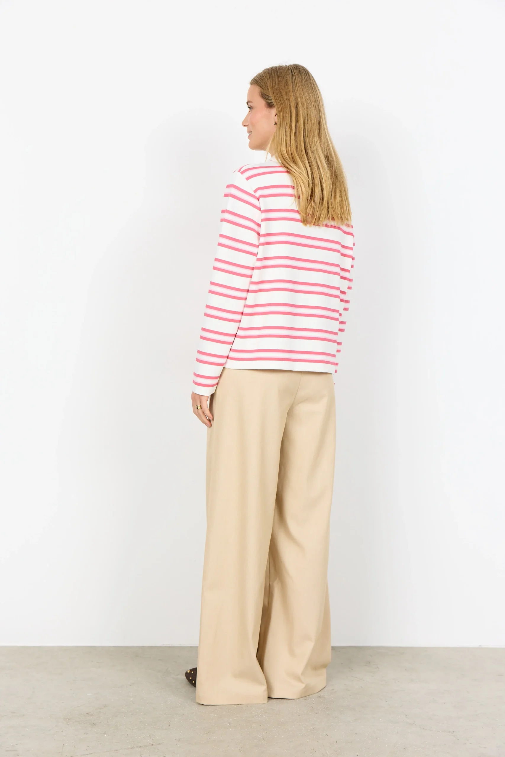 Polo en coton modal à Rayures – Image 2