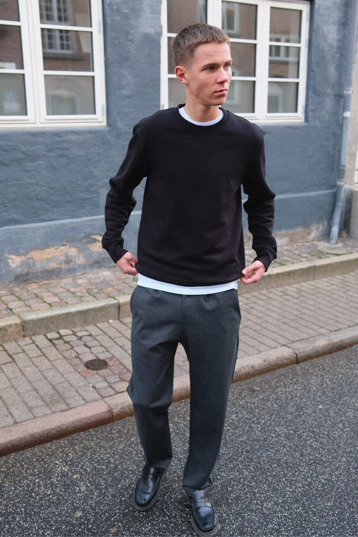 Performance Pants Wide - Gris mélangé – Image 3