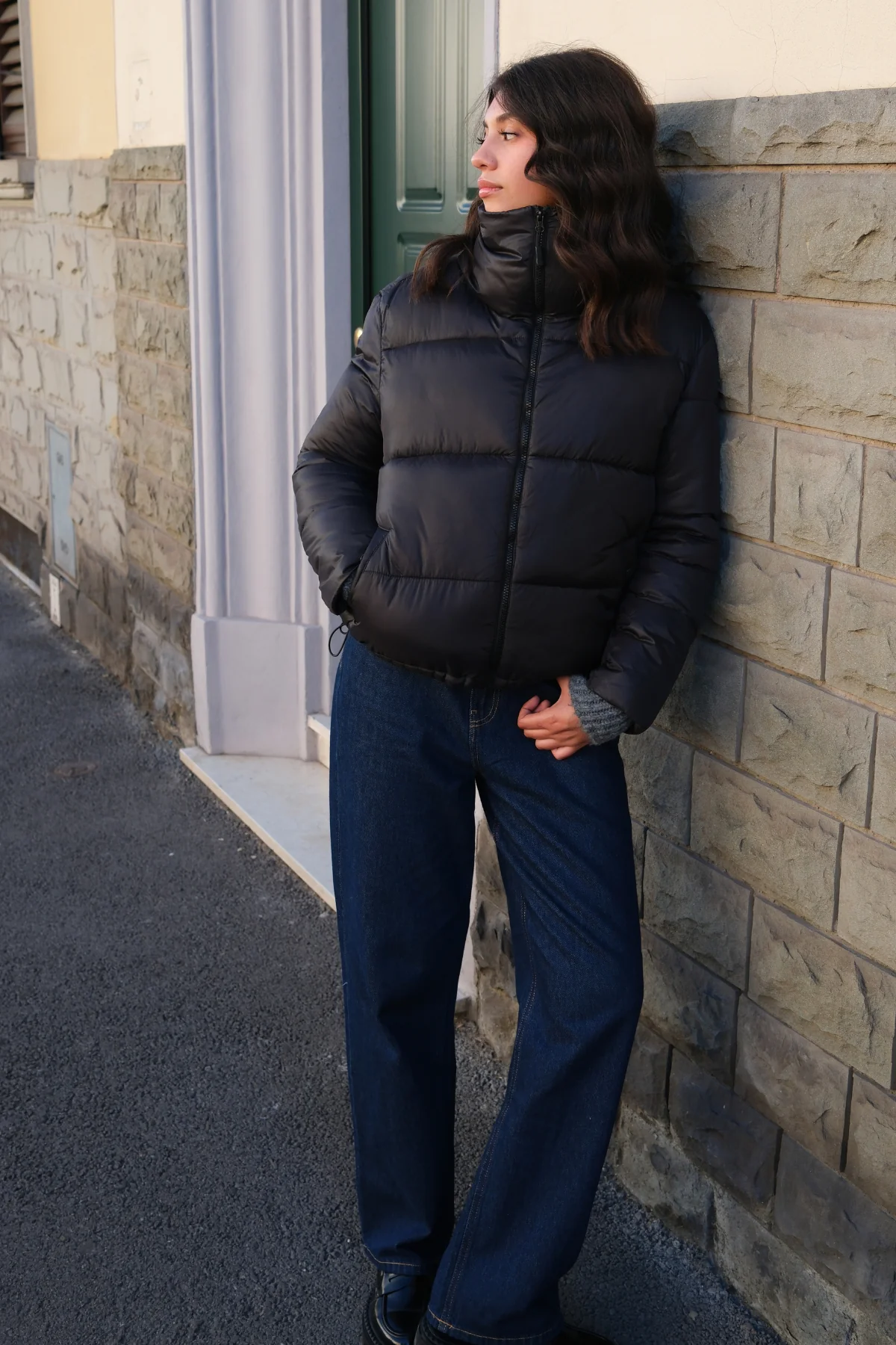 Veste bouffante courte - noir – Image 6