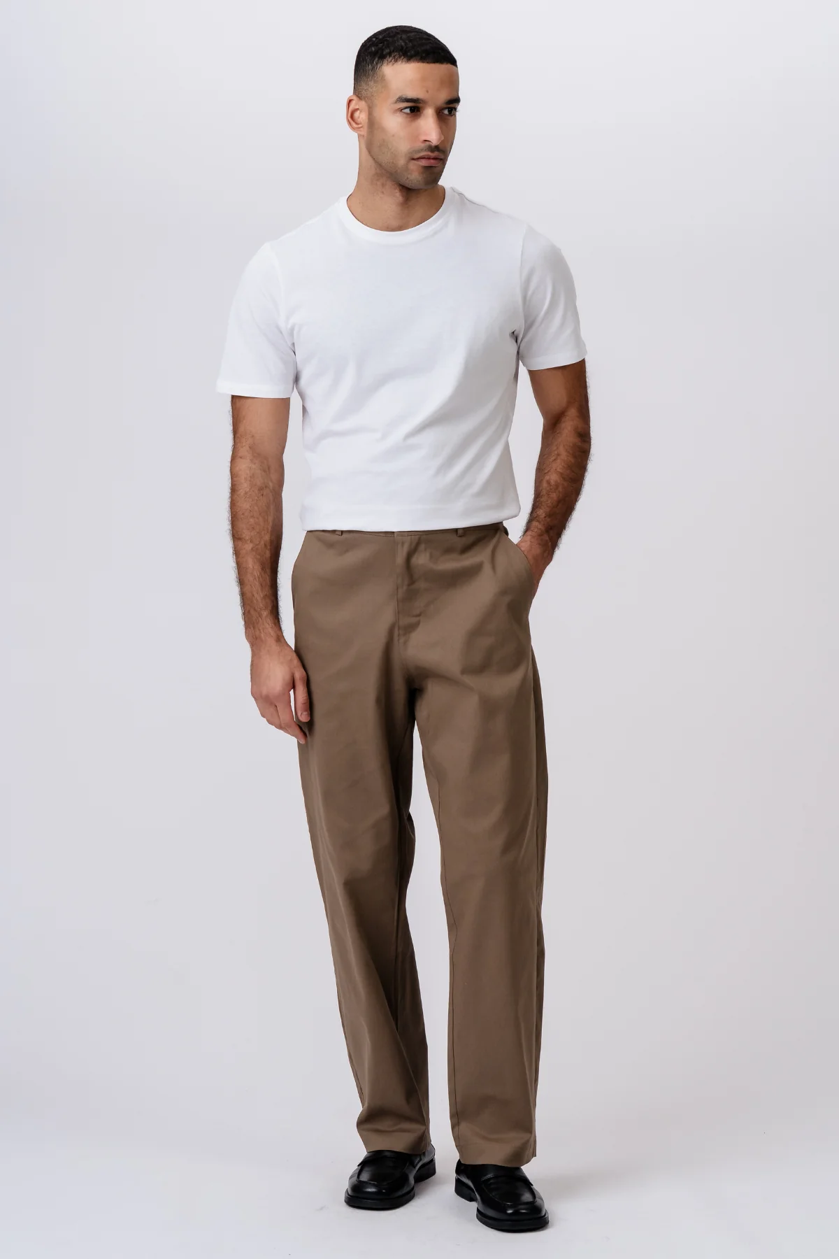 Chino droit en coton - Beige – Image 5