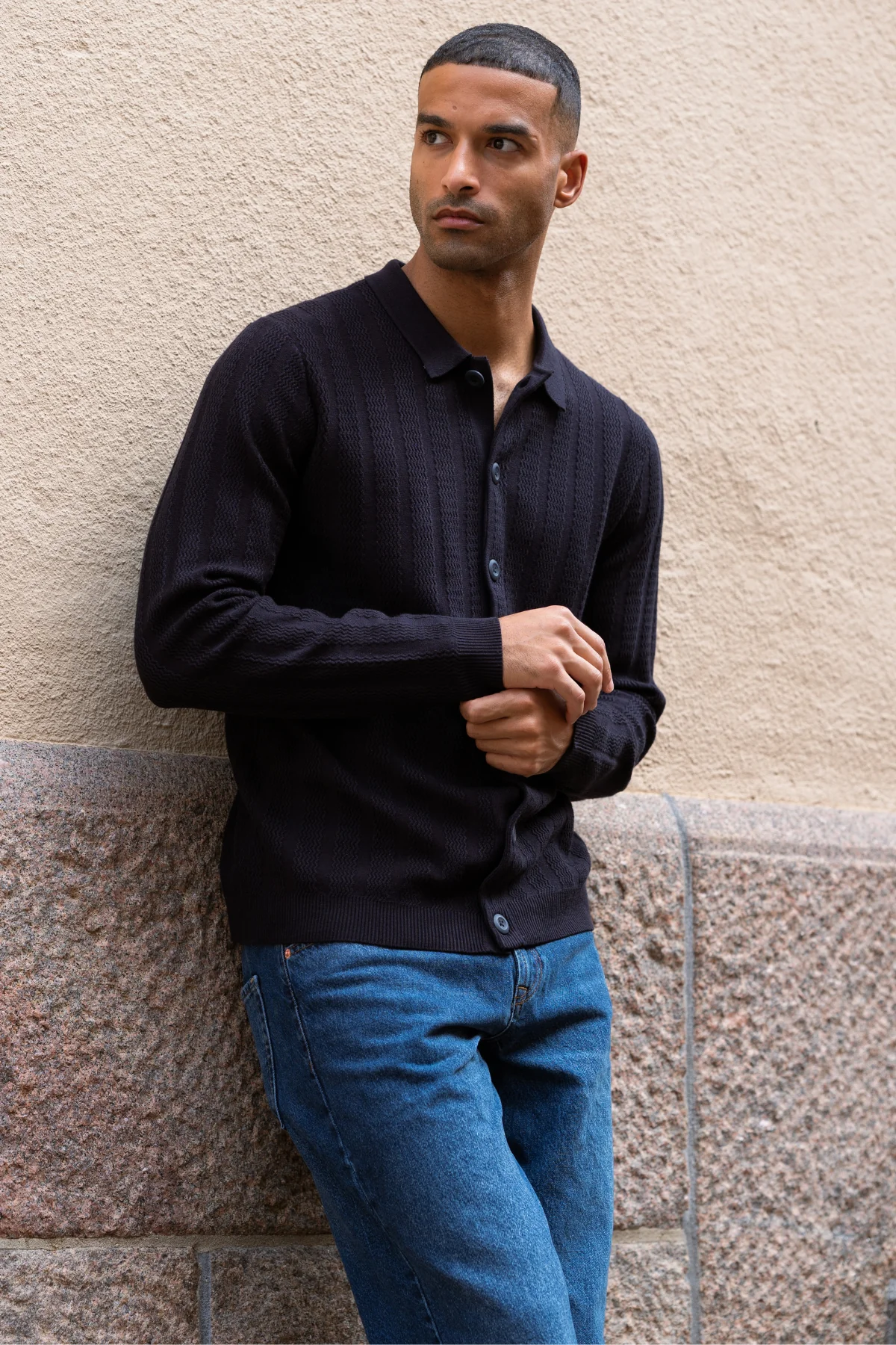 Cardigan arthur tricot - marine noire – Image 4