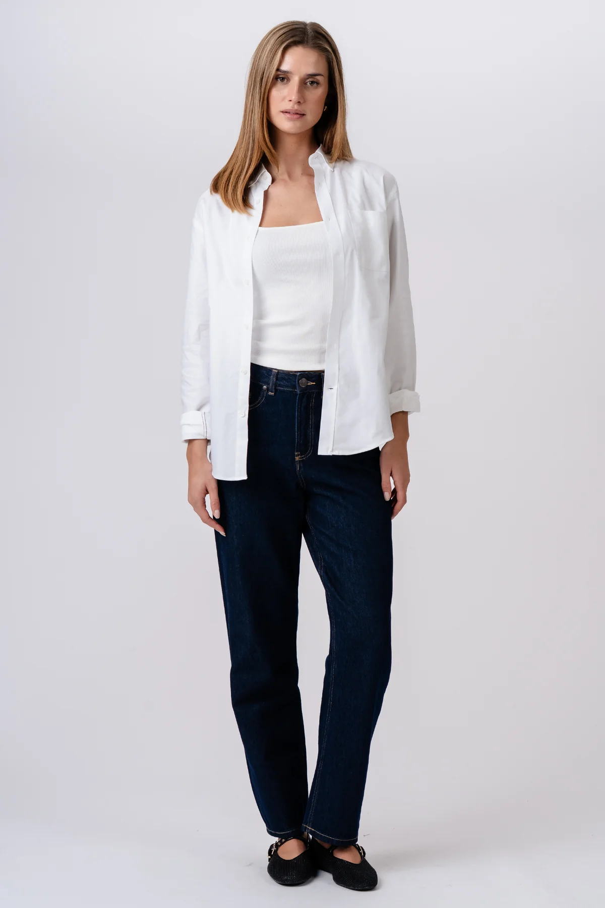 Boyfriend Oxford Shirt - White – Image 7