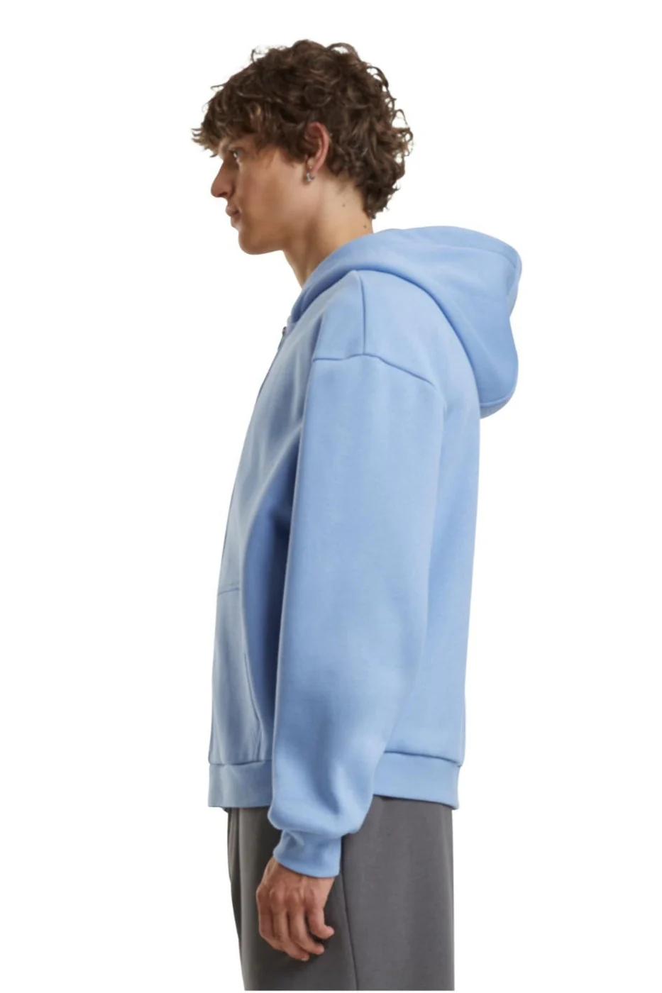 Sweat à capuche à zip quotidien - bleu poudre – Image 3