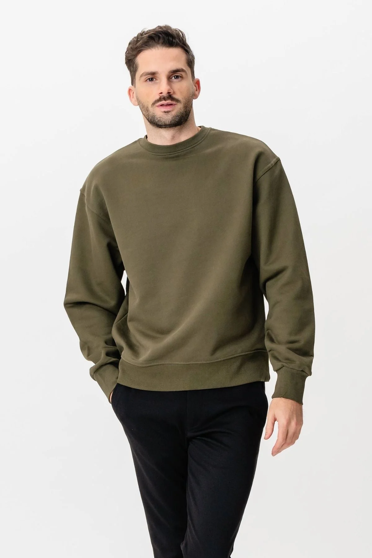 Crewneck lourd - Armée – Image 4