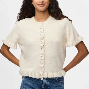 Cardigan en tricot à traits lydi - bouleau