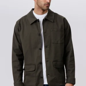 Veste de chemise à serre - Olive foncée