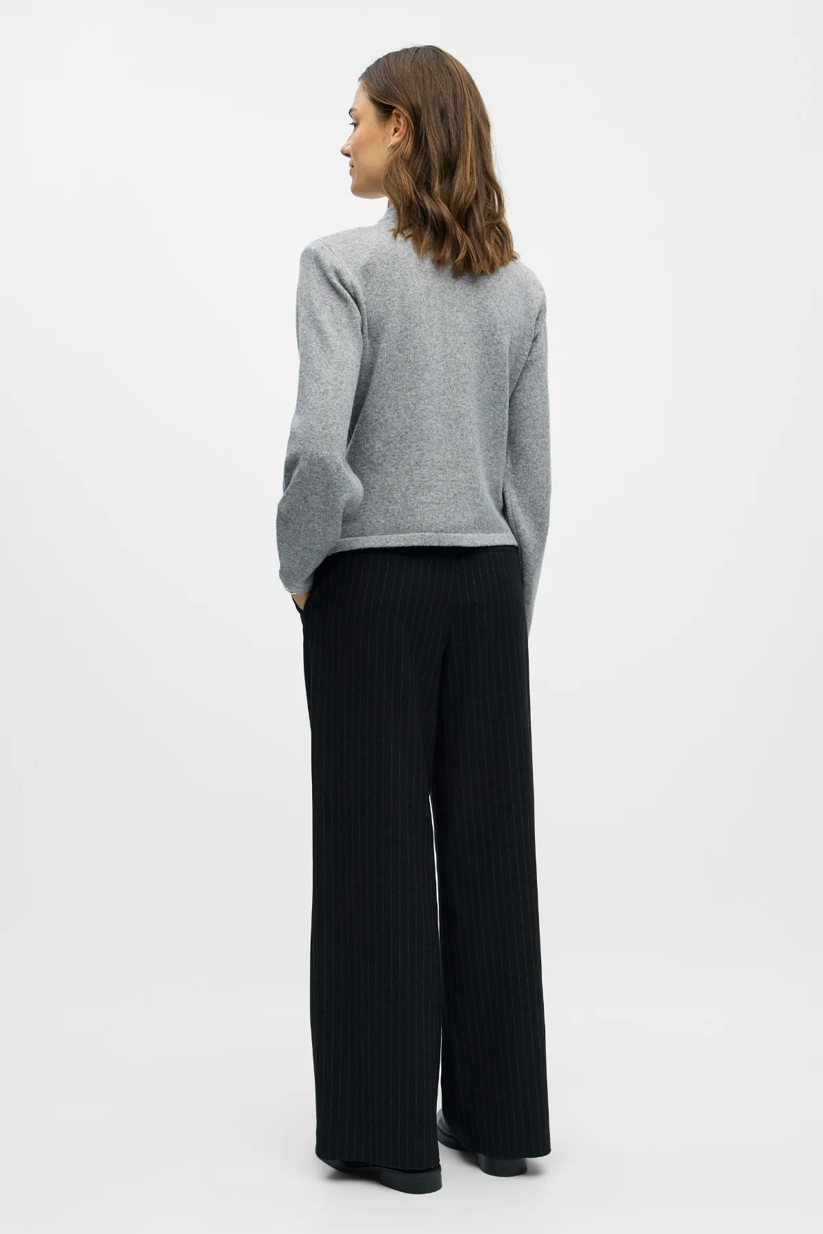Cardigan zari en tricot - mélange gris moyen – Image 4