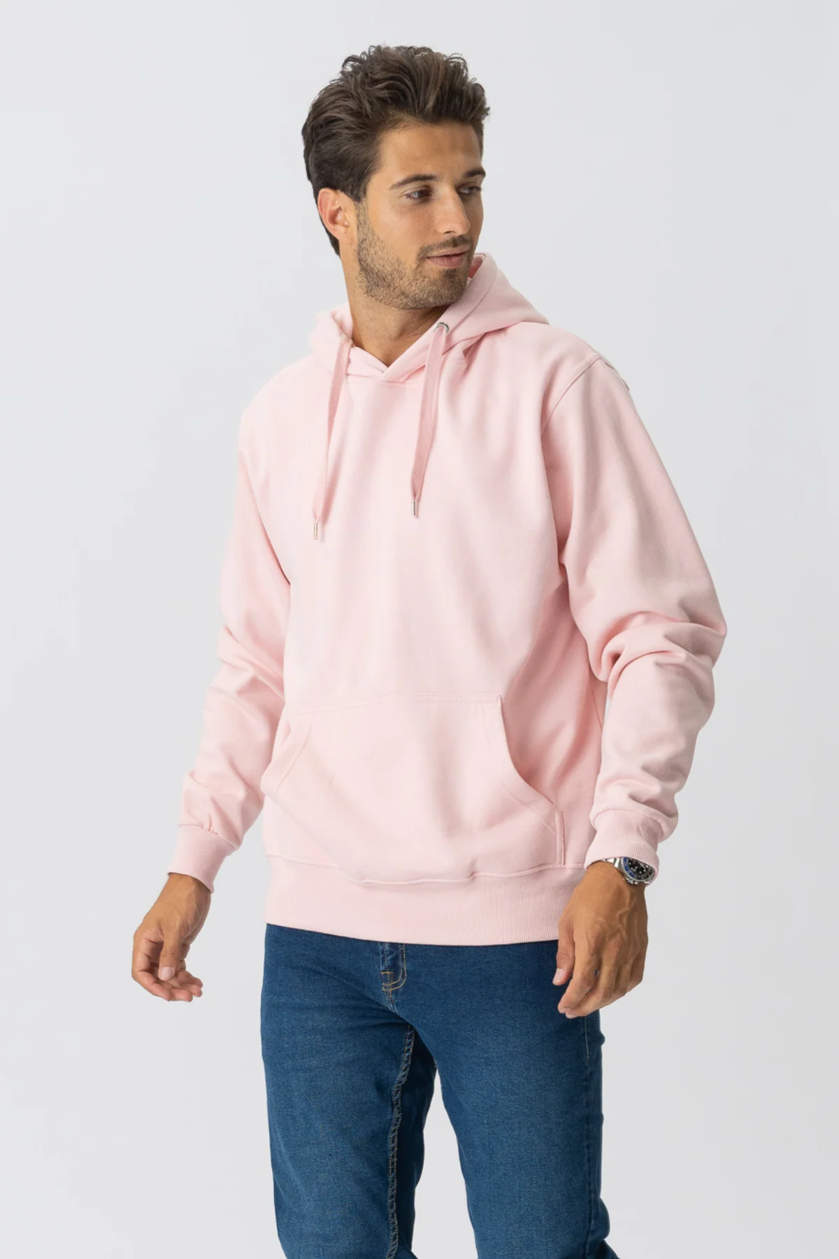 Sweat à capuche de base - rose