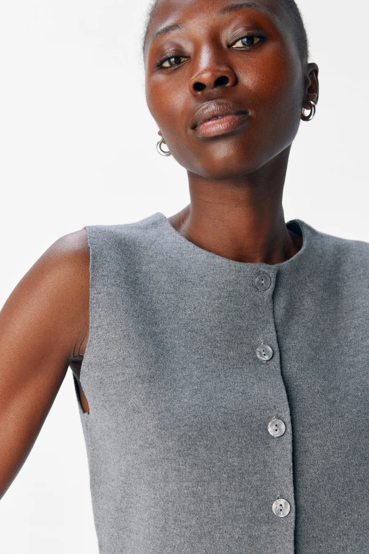 Gilet en tricot de Reynard - mélange gris moyen – Image 5