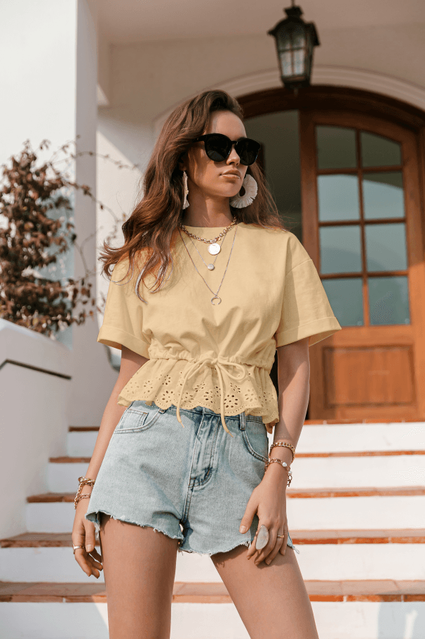 Haut Blanche Bohème Dentelle – Image 3