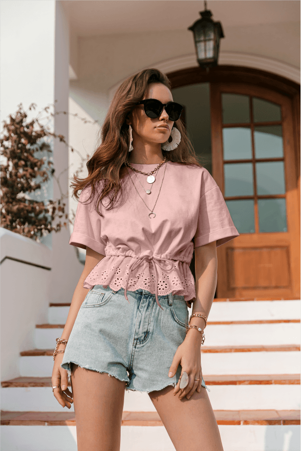 Haut Blanche Bohème Dentelle – Image 4