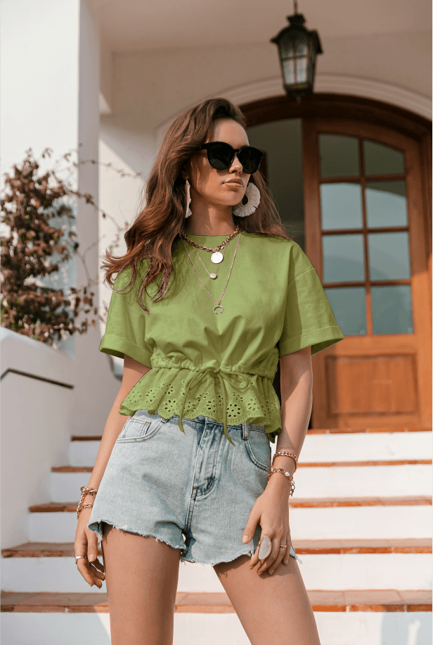 Haut Blanche Bohème Dentelle – Image 6