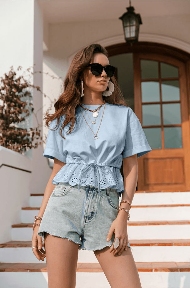 Haut Blanche Bohème Dentelle – Image 7