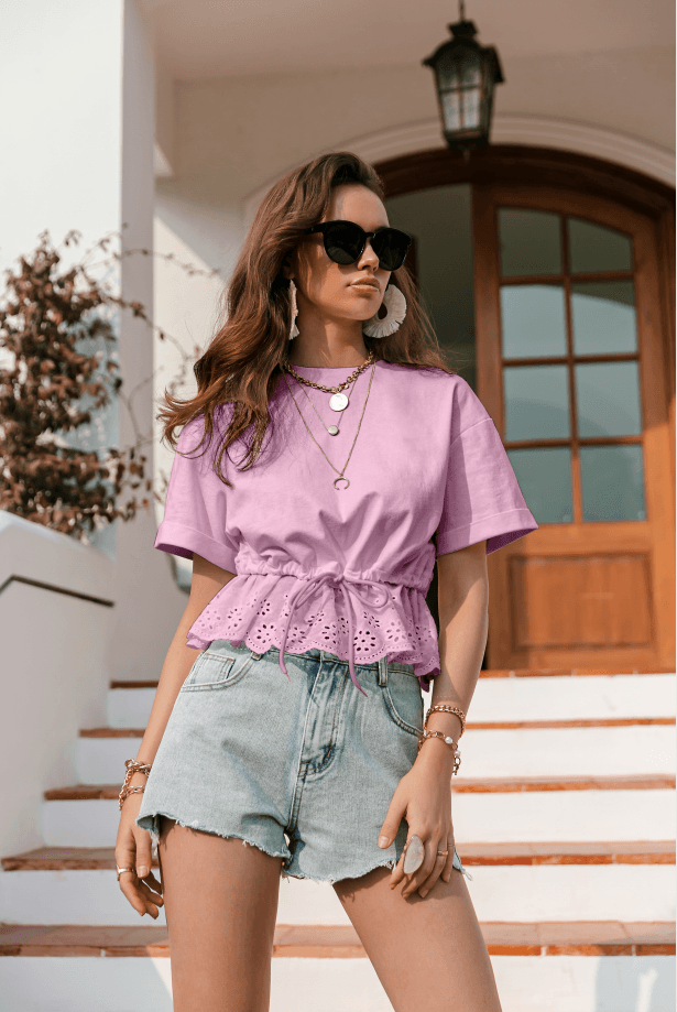 Haut Blanche Bohème Dentelle – Image 8