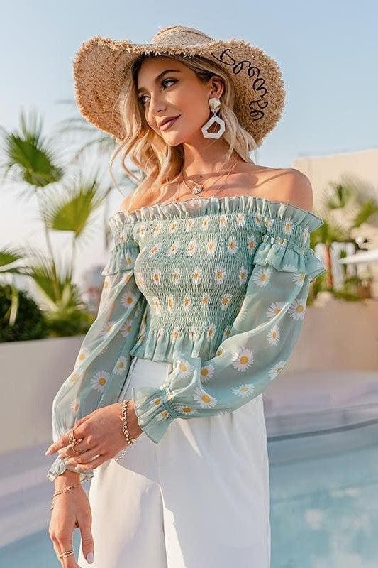 Blouse Bohème Style Bardot – Image 3