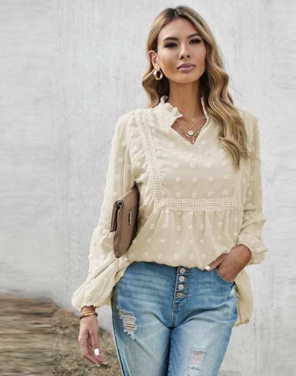 Blouse Bohème Dentelle et Broderie – Image 4