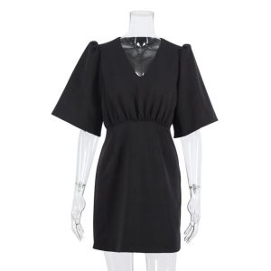Robe Courte Bohème Chic Noire