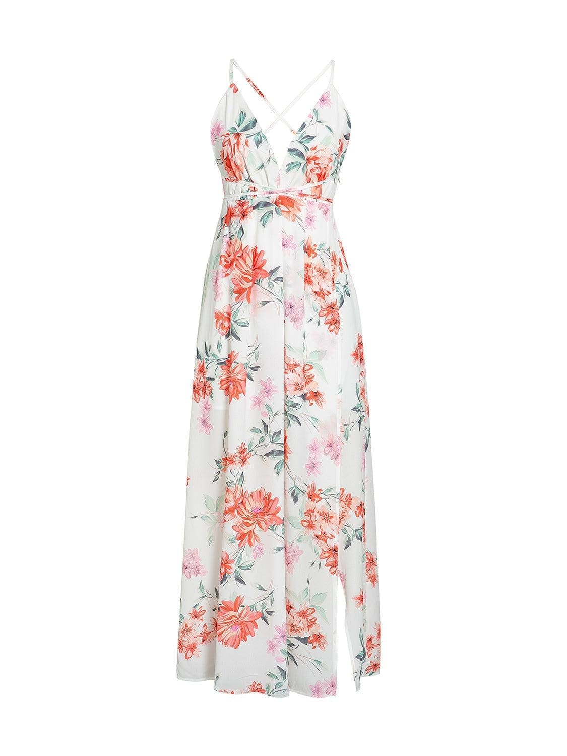 Robe Longue Bohème À Fleurs Blanches – Image 6