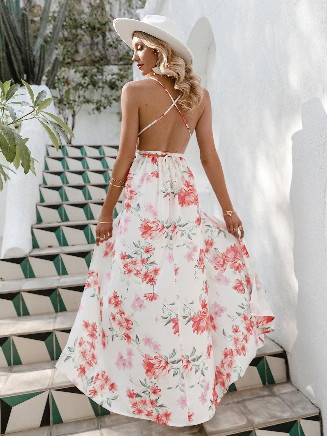 Robe Longue Bohème À Fleurs Blanches – Image 5