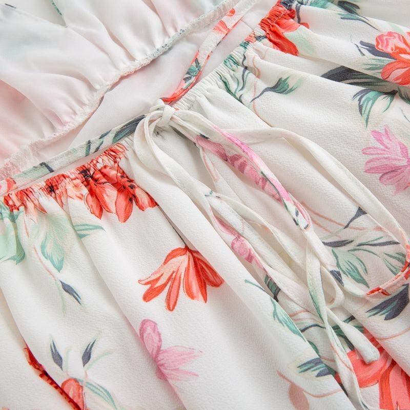 Robe Longue Bohème À Fleurs Blanches – Image 9