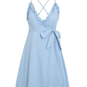 Mini Robe D’Été À Col En V