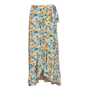 Jupe Bohème À Fleurs Fendues