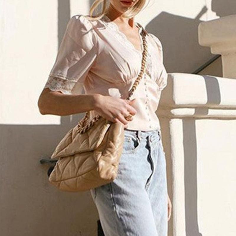 Blouse Boho Col en Dentelle – Image 5