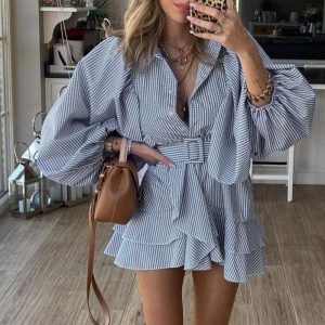 Mini Robe Bohème Bleu Clair