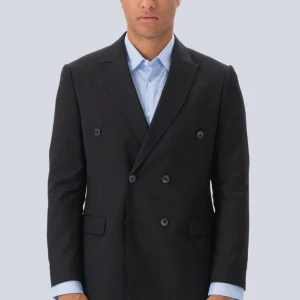 Premium Blazer à double poitrine - noir