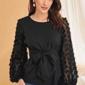 Blouse style bohème noire