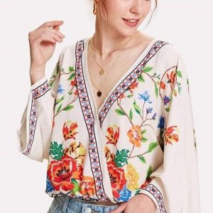 Blouse bohème à fleurs