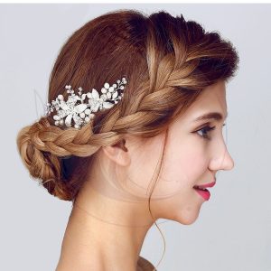 Peigne de fleurs faits à la main élégants accessoire de cheveux