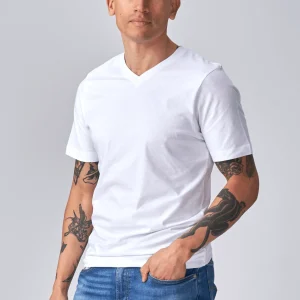 Basic T-shirt col V - Blanc