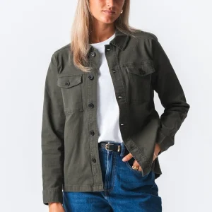 Twill Overshirt - Olive sombre