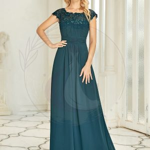 Robe mariage invitée en mousseline élégante et fluide