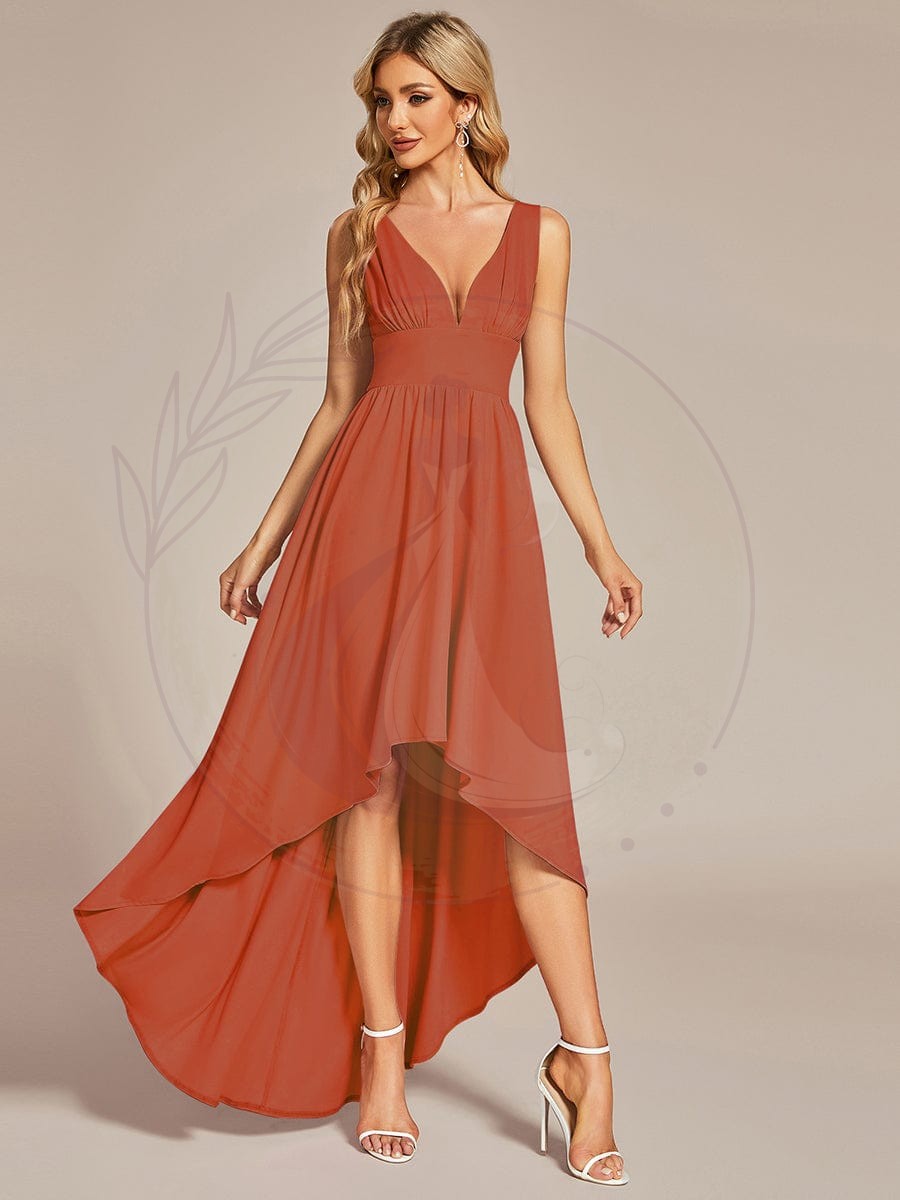 Robe Demoiselle d’honneur élégante Taille Empire Sans Manches – Image 7