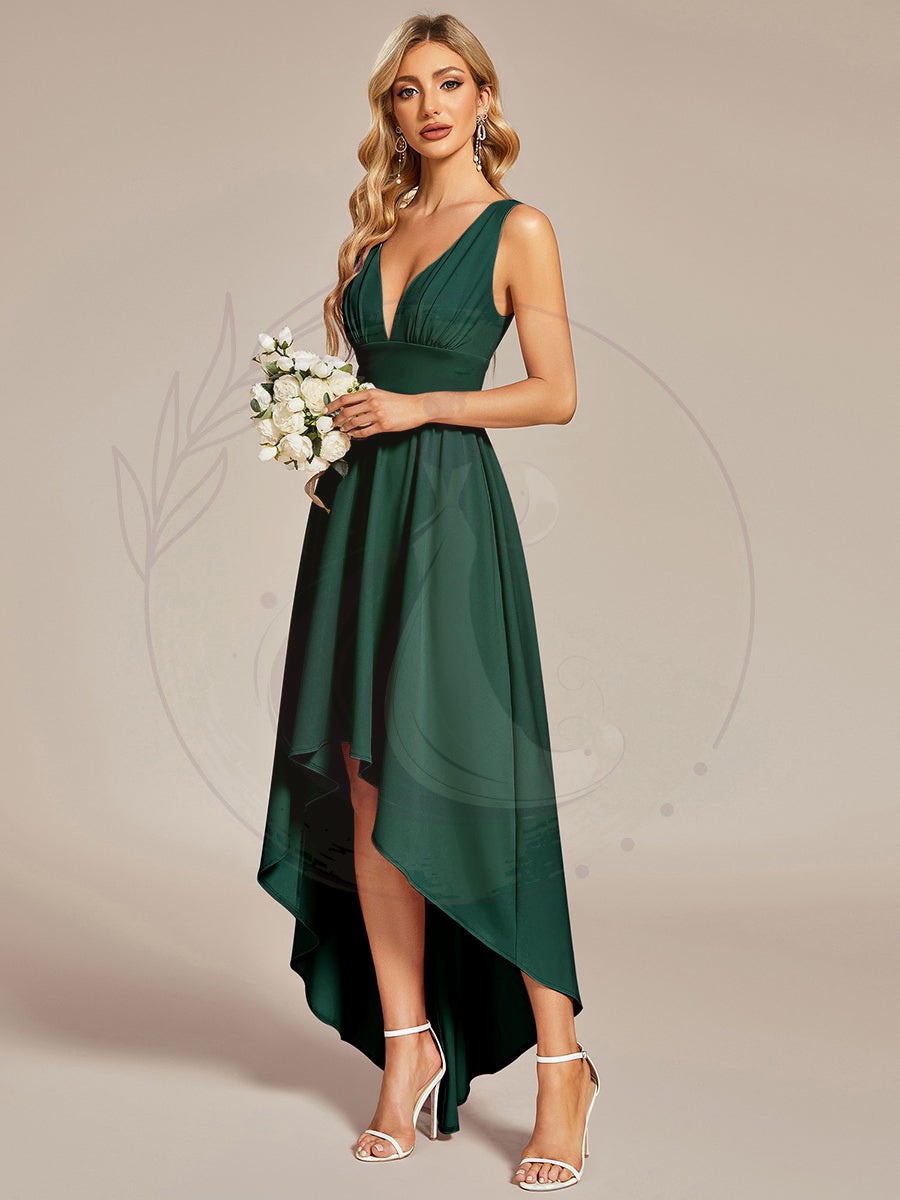 Robe Demoiselle d’honneur élégante Taille Empire Sans Manches – Image 2