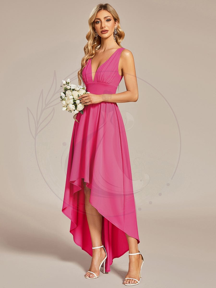 Robe Demoiselle d’honneur élégante Taille Empire Sans Manches – Image 8