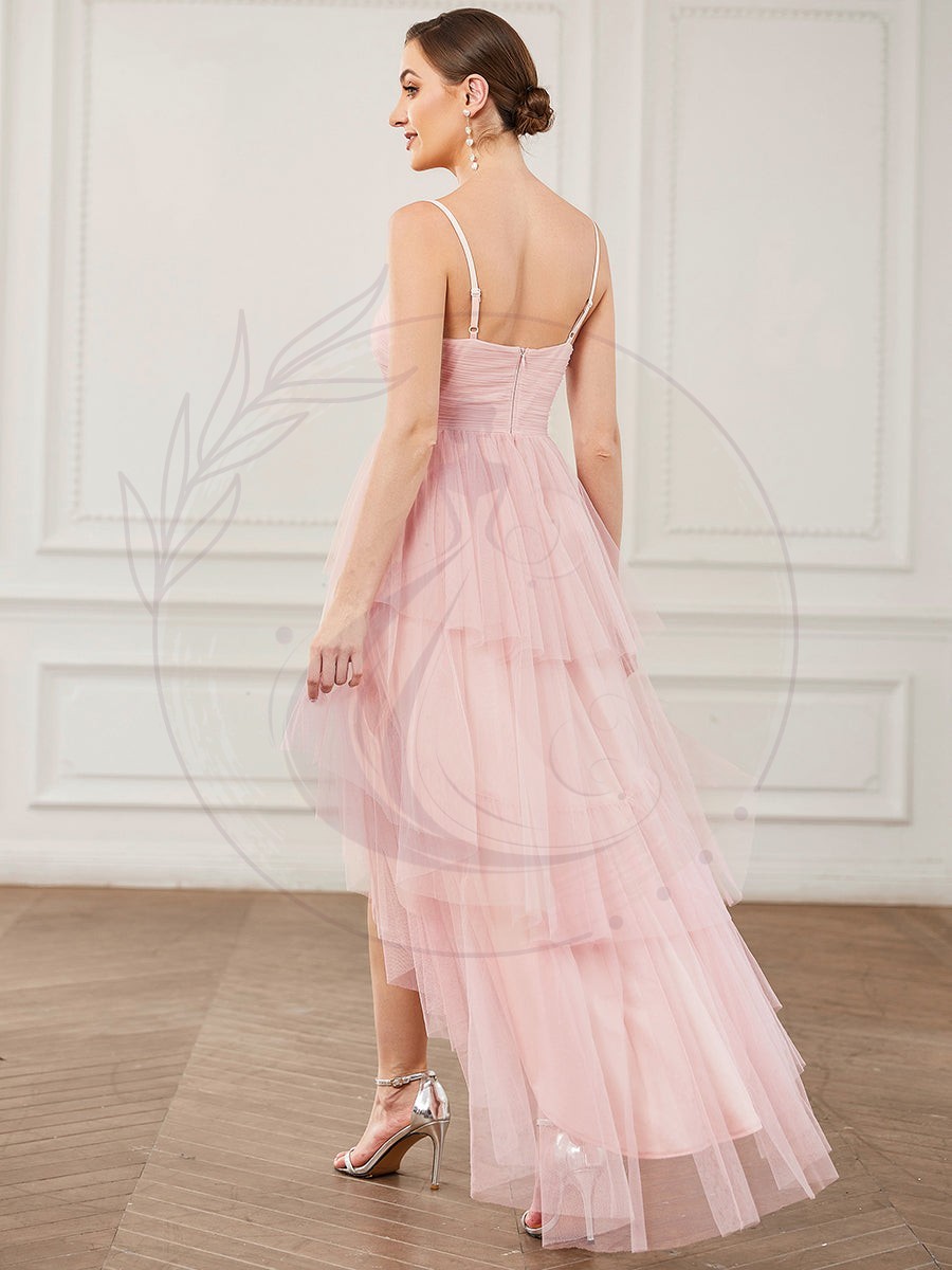 Robe demoiselle d’honneur Volants Tulle Bretelles minces – Image 3