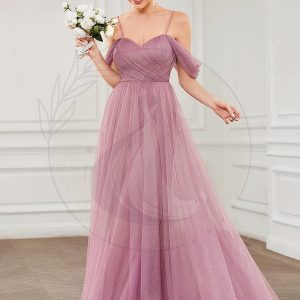 Taille Personnalisée Robe demoiselle d’honneur Tulle Bretelles fines